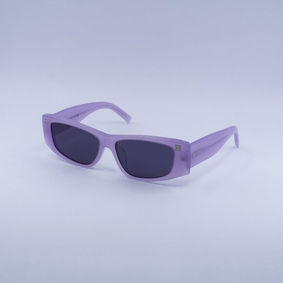 🕶️ New Givenchy GV40048F 78A Sunglasses - Shiny Lilac Frame, Grey Lenses - Picture 1 of 11